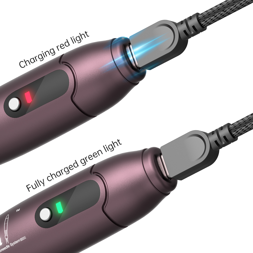 A10 USB-C charging and charge status indicators